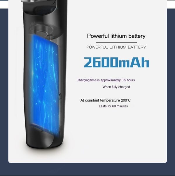 Cepillo alisador inalámbrico con carga USB y tecnología iónica – ideal para alisar o rizar el cabello - Imagen 9