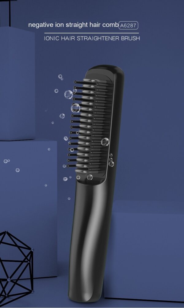 Cepillo alisador inalámbrico con carga USB y tecnología iónica – ideal para alisar o rizar el cabello - Imagen 8